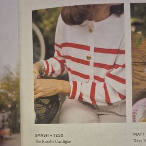 Smash + Tess Rosalie Red and White Cardigan